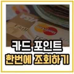 신용카드 포인트 통합조회 방법을 알려주는 섬네일